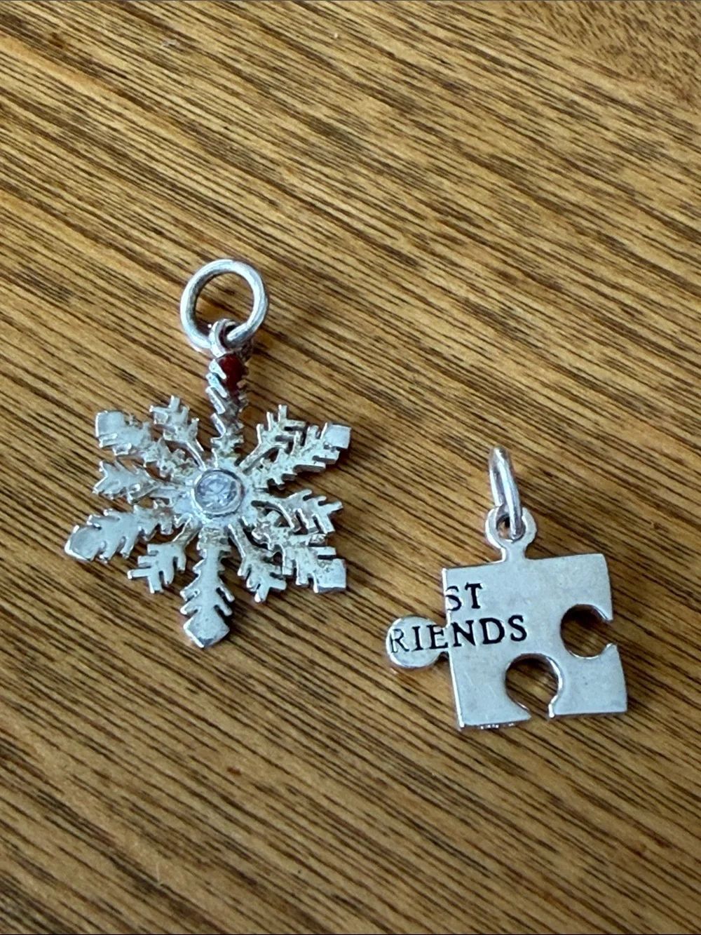 Two sterling silver charms